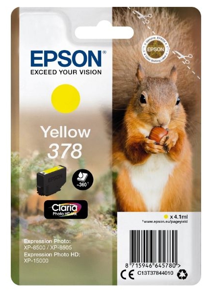 Epson singlepack yellow 378 eichhörnchen clara photo hd ink