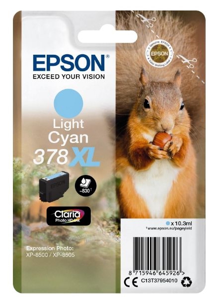Epson singlepack light cyan 378xl eichhörnchen clara photo hd ink