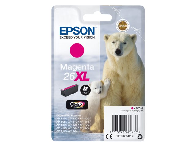 Inkcartridge epson 26xl t2633 rood( /blist.)