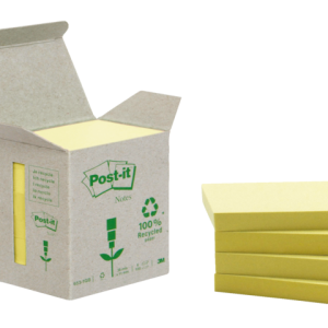 653-1B - 3M Post-It Memoblok 38x51mm Geel 6st