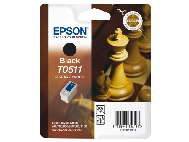 EPSON Inkt Cartridge T0511 Black 24ml 1st