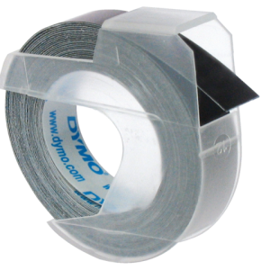 Dymo Reliëftape S0898130 Vinyl Wit Zwart 9mm 3m