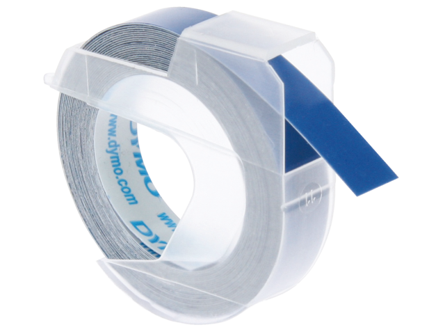 Dymo Reliëftape S0898140 Vinyl Wit Blauw 9mm 3m