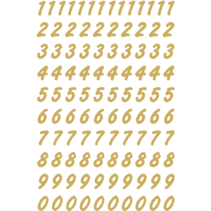 4151 - HERMA Speciaal Etiket Folie Cijfers 0-9 no:4151 200st Goud 1 Pak
