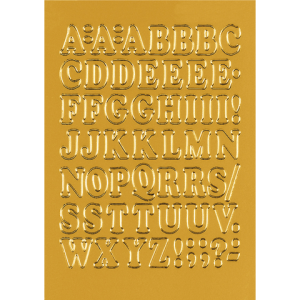 4183 - HERMA Speciaal Etiket Folie Letters A-Z no:4183 12mm 50st Goud 1 Pak