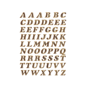 4192 - HERMA Speciaal Etiket Folie Letters A-Z no:4192 8mm 61st Goud 1 Pak