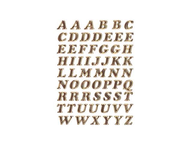 4192 - HERMA Speciaal Etiket Folie Letters A-Z no:4192 8mm 61st Goud 1 Pak