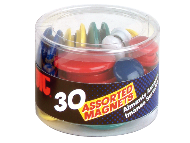 92500 - OIC Magneet Diverse Maten Diverse Kleuren 30st
