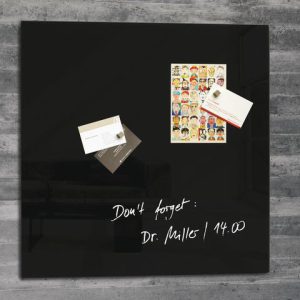 Sigel Glasbord Magneet 480x480x15mm Zwart 1st