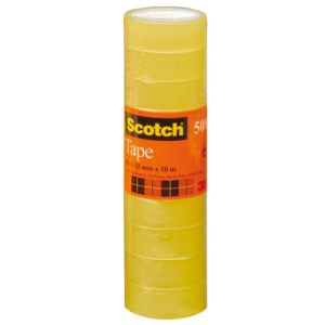 3M Plakband Scotch Extra Strong 15mmx10m Transparant Geel 10st
