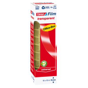 57370-00002-02 - TESA Plakband Film PP 15mmx10m Transparant 10st