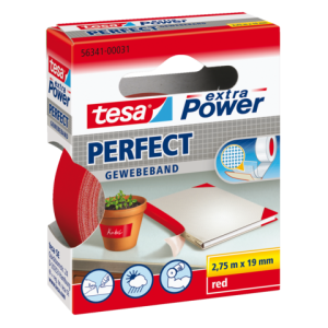 56341-00031-03 - TESA Textieltape 19mmx2.75m Rood 1st