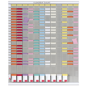 2911200 - NOBO Jaarplanner Set Vaste Panelen 12-Panelen 54-Sleuven 96x80cm Grijs 1st
