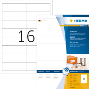 4815 - HERMA Speciaal Etiket no:4815 96.5x33.8mm 1.600st Wit 1 Pak