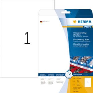 HERMA Speciaal Etiket Heavy Duty 210x297mm Wit 25st 1 Pak