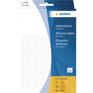 HERMA Universal Etiket Schrijfpapier 13x40mm Wit 896st 1 Pak