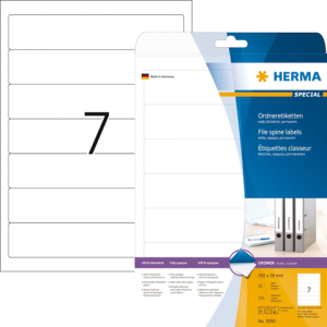 5090 - HERMA Rugetiket Zelfklevend 5090 Wit 1Pak 192x38mm