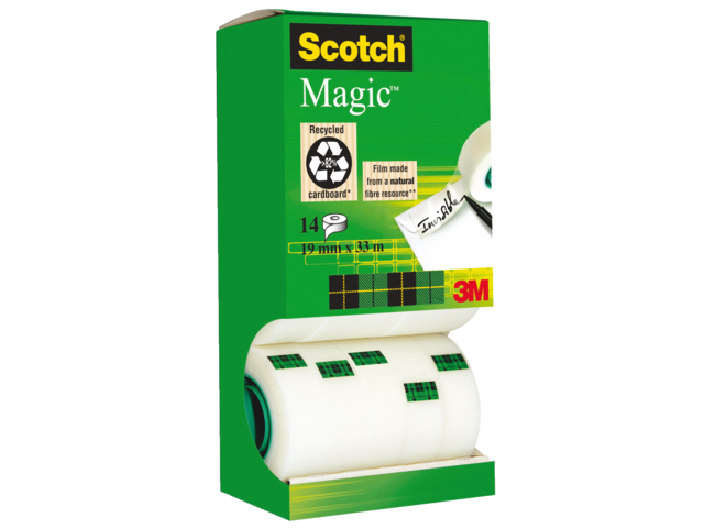 81933VP3 - 3M Plakband Scotch Magic 14-Rol 19mmx33m Transparant 1st