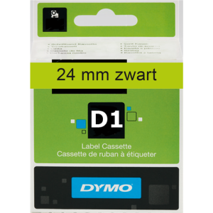 DYMO Lettertape D1 24mm 7m Groen Zwart Polyester 53719