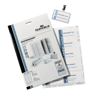 DURABLE Tafelnaambordje Insteekkaart A4 90x54mm