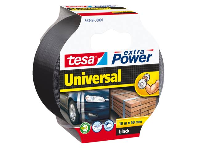 TESA Klussentape Power Universal 50mmx10m Zwart 1st