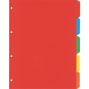 PE405 - KANGARO Tabbladen 4-Gaats 5-Delig Diverse Kleuren 1-Set A4