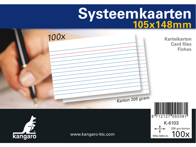 K-6103 - KANGARO Systeemkaart A6 100st