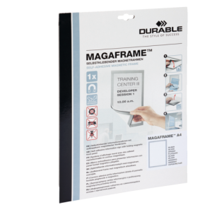 Durable Magaframe Zelfklevend Zilvergrijs A4