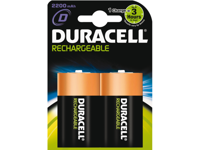 HR20 - DURACELL Batterij Oplaadbaar 2200mAh 1.2V Nikkel–Metaal Hydride