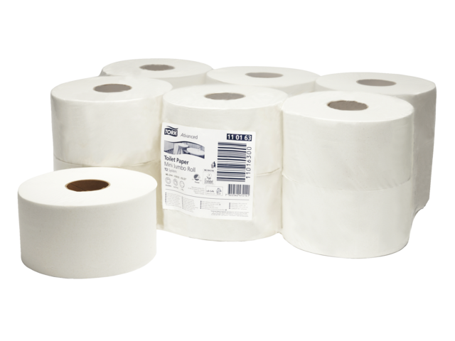 Tork Toiletpapier Jumbo Mini T2 Papier 12-Rollen Wit 1st