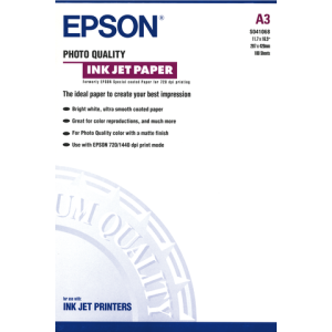 C13S041068 - EPSON Kopieerpapier Photo Kwaliteit A3 105g/m² Wit 1pak