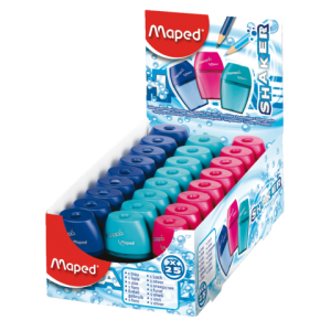 M534753 - MAPED Puntenslijper 1-Gaats Shaker Diverse Kleuren 1st