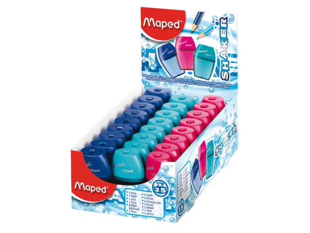 M534753 - MAPED Puntenslijper 1-Gaats Shaker Diverse Kleuren 1st