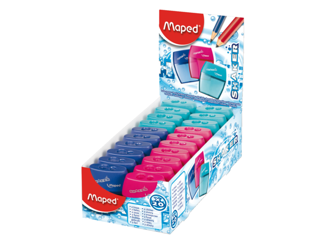 M534755 - MAPED Puntenslijper 2-Gaats Shaker Diverse Kleuren 1st