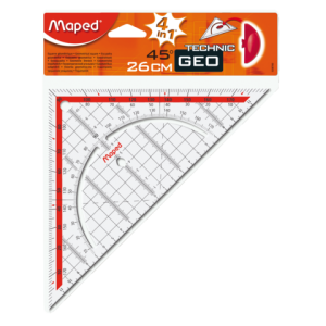 Maped Geodriehoek 260mm Transparant 1st