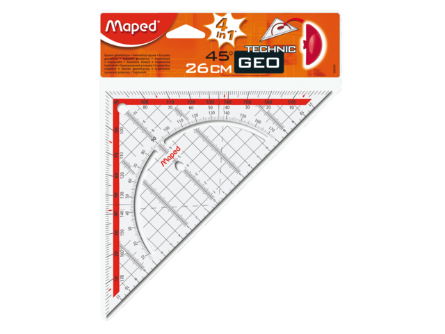 Maped Geodriehoek 260mm Transparant 1st