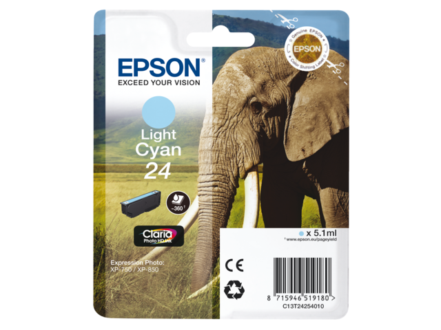 EPSON Inkt Cartridge 24 Light Cyaan 5,1ml 1st