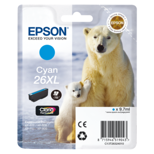 EPSON Inkt Cartridge 26XL Cyaan 9,7ml 1st
