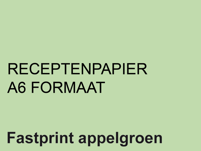 129725Q - FASTPRINT Receptenpapier A6 80g/m² Appelgroen 2000vel