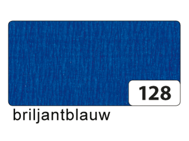 822128 - FOL Crepepapier 250x50cm Briljantblauw Nr.128 1st