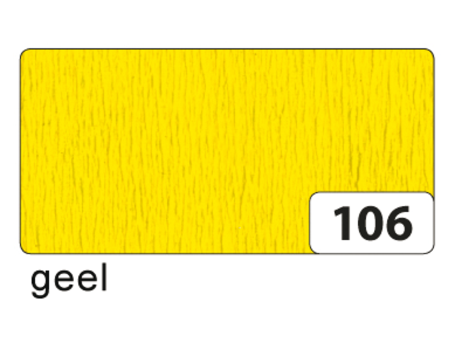 822106 - FOL Crepepapier 250x50cm Geel Nr.106 1st