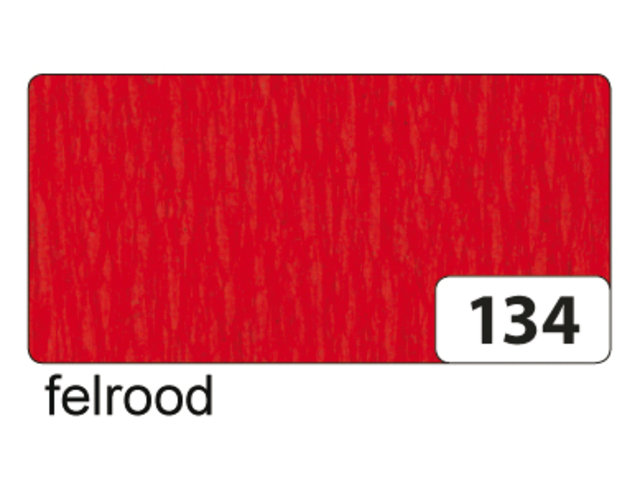 822134 - FOL Crepepapier 250x50cm Rood Nr.134 1st