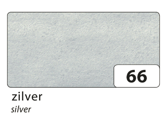 91066 - FOL Zijdevloeipapier 50x70cm Zilver 5st