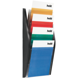 HE62701.95 - Helioz Folder Hangbak 4-Vaks Zwart A4