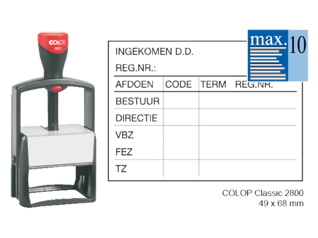 141003 - Colop Tekststempel 2800 Eigen Tekst 10 regels