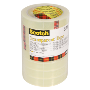 5501966A - 3M Plakband Scotch 550 19mmx66m Transparant 8st