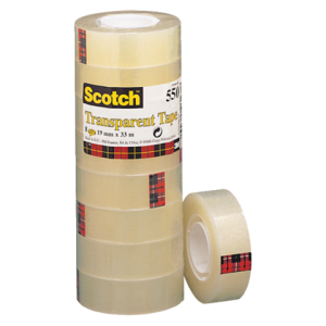 5501933A - 3M Plakband Scotch 550 19mmx33m Transparant 8st