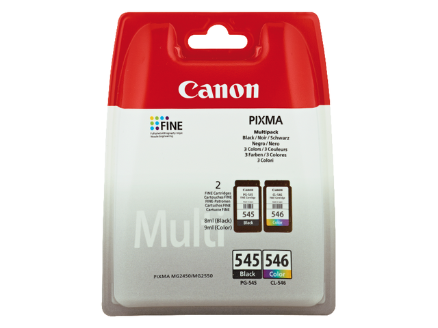 8287B005 - CANON Inkt Cartridge PG545/CL546 Black & Cyaan & Magenta & Yellow 180vel 2st