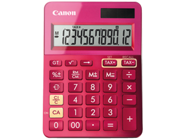 Canon Calculator LS-123K 12-Cijfers Roze