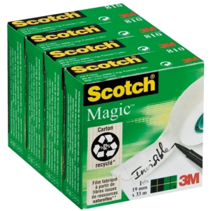 3M Plakband Scotch Magic 810 4-Rollen 19mmx33m Transparant 1st